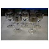 Set of 5 Baccarat Sapho Crystal Wine Glasses