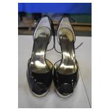 Guess  Black Ankle Strap Peep Toe 8