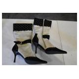 Black & White Suede Boots 8.5