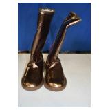 Profoot Gold Fur Lined Boots Love/Hate size 8