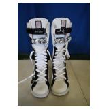 New Baby Phat White Lace Up Boots 8