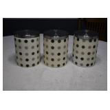 Set of Hard Plastic LIdded Canisters