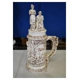 Large Ceramic Lidded Beer Stein