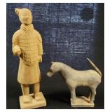 Terracotta Warrior and Horse Replica