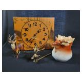Woodland Clock and Elk-Themed Items