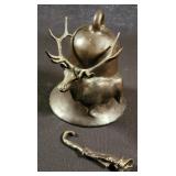 Bronze Elk Bell with Detachable Clapper