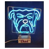 Neon Bulldog Light Sign 飈had�
