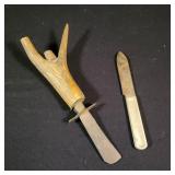 WWI Mess Kit and Antler Handle Knives