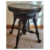 Tiger Oak Adjustable Piano Stool