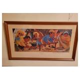 Wild Rice Harvest Lithograph Print