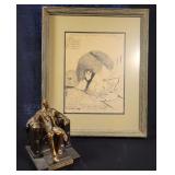 Lincoln Replica and Framed Art