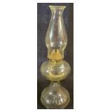 Clear Glass Oil Lamp, 18 Inches Tall