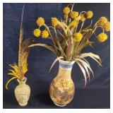 Hand Painted & Resin Vases With Decor