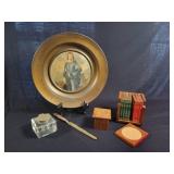 Metal Plate and Desk Accessory Set