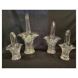 Matching Glass Bridal Baskets