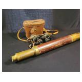 WWII Binoculars and Spyglass Set