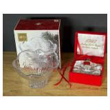 Mikasa Crystal Bowl and Vtg Crystal Ornament