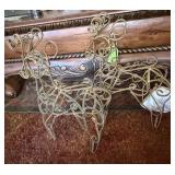 Gold Wire Reindeer Decorations