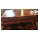 Vtg Wood Coffee Table with Drawer