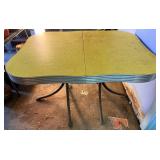 Vtg Yellow Formica Table