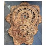 Two Woven Rattan Decor Pieces