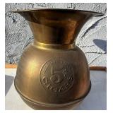 Vtg Brass 5 Cent Cigar Spittoon