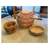 Three Handwoven Baskets