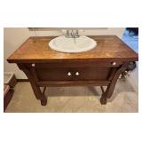 Wood Vanity Sink With Storage