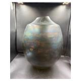 Large Iridescent Ceramic Vase
