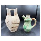 Nemadji Pottery Vessels, Marbled Finish