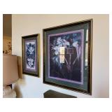 Framed Donna Heath Brooks Floral Artwork Pair