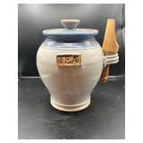 Handcrafted Ceramic Tea Jar with Lid