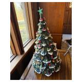 Vtg. Light-Up Ceramic Holiday Tree