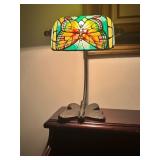 Vtg. Tiffany Styled Bankers Desk Lamp