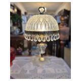 Vintage Michelotti Crystal Boudoir Lamp