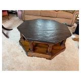 Octagonal Coffee Table with Detachable Top