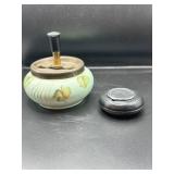 Ceramic Ashtray With Butterfly Motif