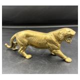 Brass Figurine of a Roaring Tiger