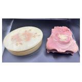 Alabaster and Pink Decorative Boxes