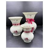 Three Formaities Vases by Baum Bros