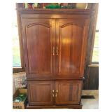 Wooden Entertainment Cabinet With Storage