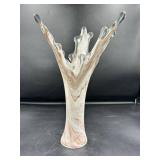 Hand-Blown Glass Flared Vase