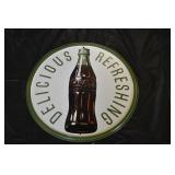 Coca Cola Round Metal Sign