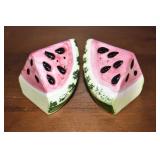 Ceramic Watermelon Salt and Pepper