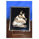 Vtg Gold Foil Art Shit Framed