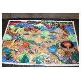 Plastic Dinosaur Play Mat with Figures