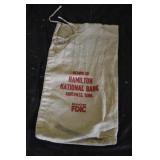 Vtg Hamilton National Bank Coin Bag