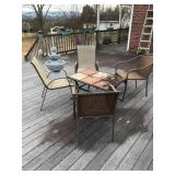 Outdoor Table, Chairs, and Fountain