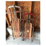 Vintage Wooden Sleds