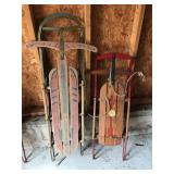 Vintage Wooden Snow Sleds